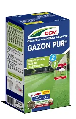 DCM meststof gazon pur 1,5kg, 20m² - Bestel vandaag