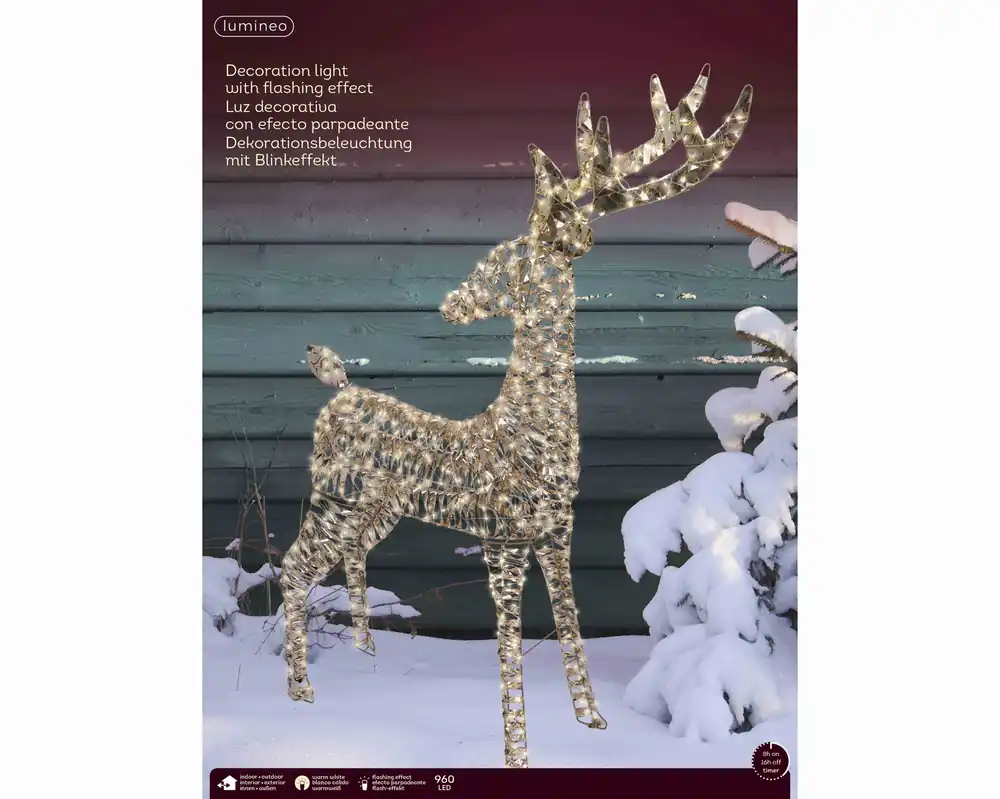 Favoriet van klanten | Lumineo micro LED rendier 130 cm buiten