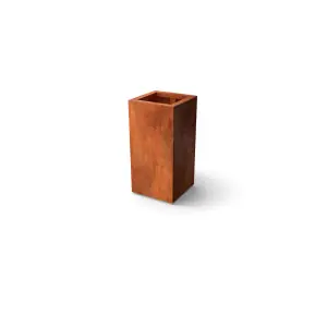 Cortenstaal plantenbak 40x40x80cm - Nieuw in het assortiment