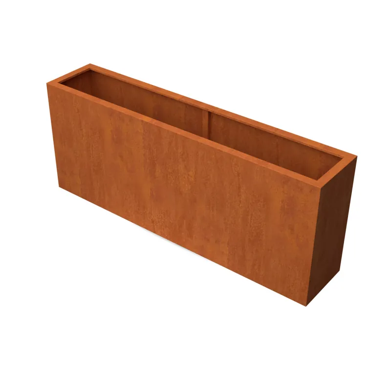 Cortenstaal plantenbak 200x40x80 cm - Flitsaanbieding