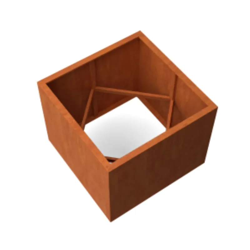 Professionele kwaliteit - Cortenstaal plantenbak 100x100x80 cm - Zonder bodem