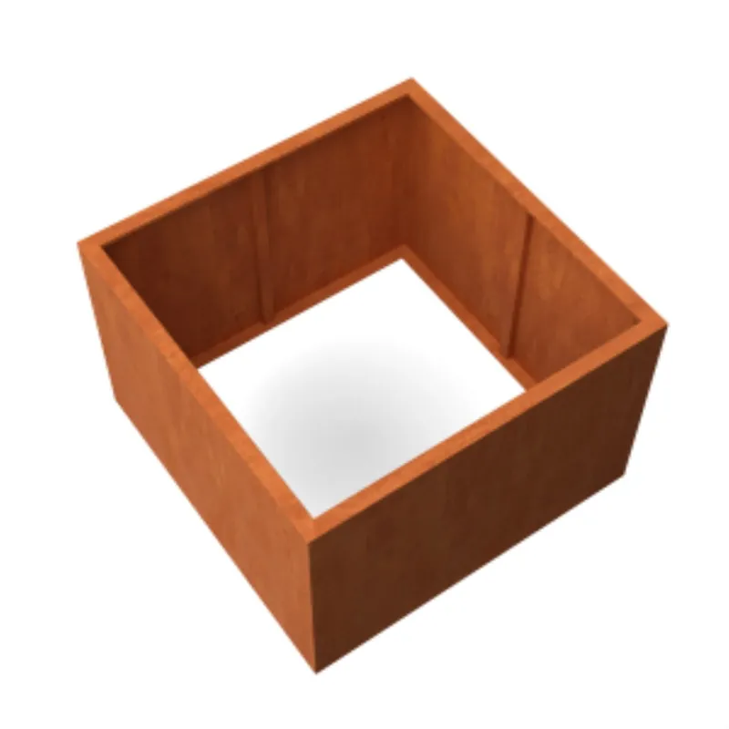 Cortenstaal plantenbak 120x120x80 cm - Zonder bodem | Op = op