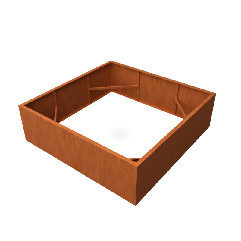 Cortenstaal plantenbak 200x200x60 cm - Zonder bodem | Direct van de fabrikant