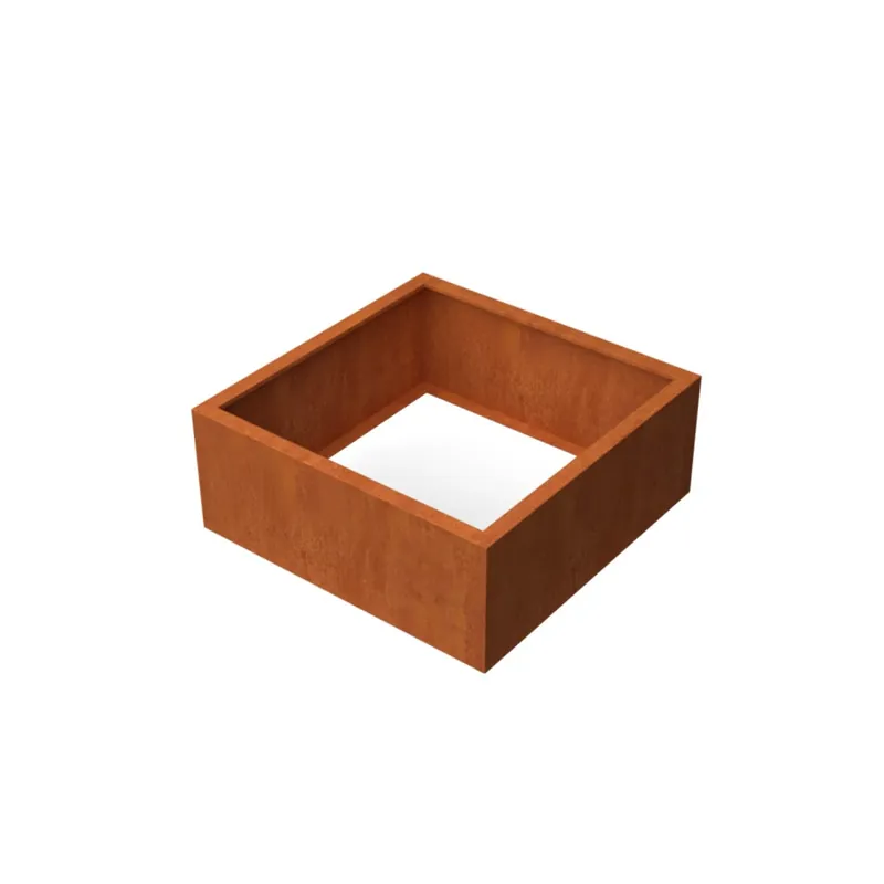 Cortenstaal plantenbak 100x100x40 cm - Zonder bodem | Korting