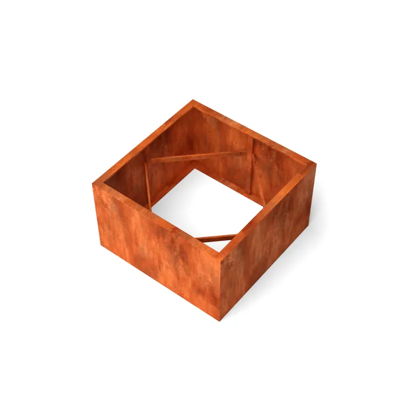 Topkwaliteit | Cortenstaal plantenbak 100x100x60 cm - Zonder bodem