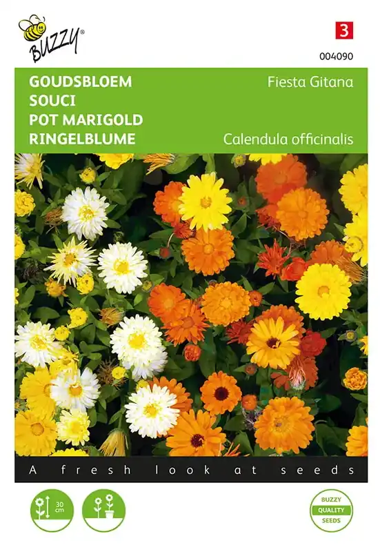 Bespaar meer - Calendula, Goudsbloem Fiesta Gitana gemengd