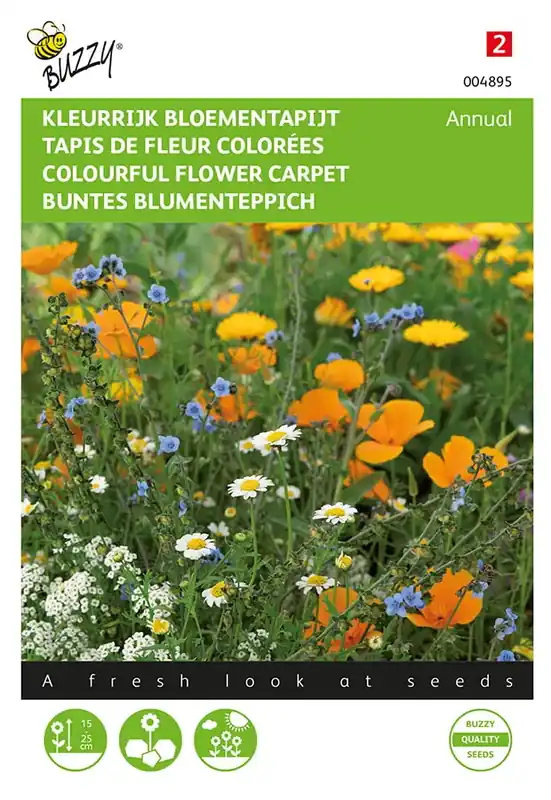 Kleurrijk bloementapijt Annual | Extra voordeel