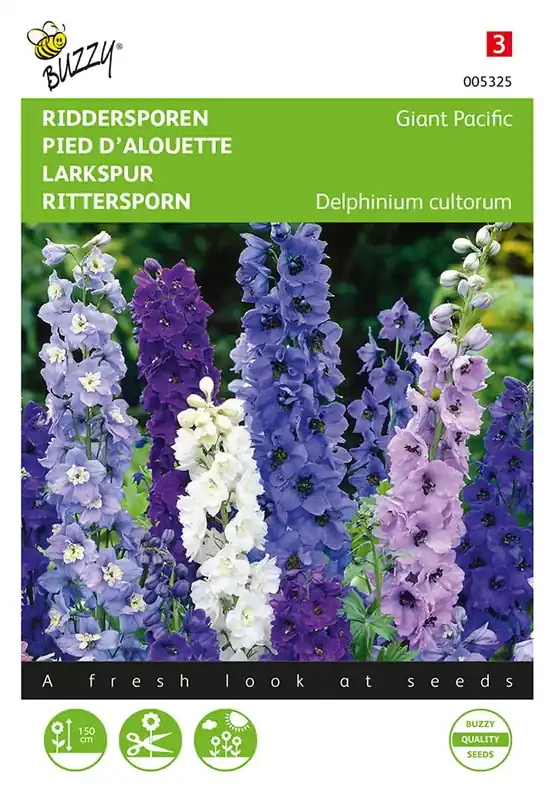 Riddersporen Giant Pacific gemengd - Nieuw in het assortiment
