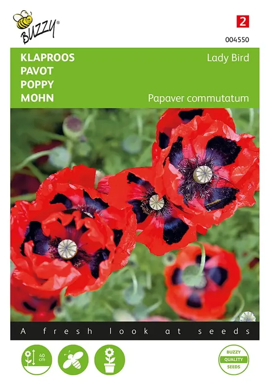 Beperkte voorraad - Papaver, Klaproos Lady Bird