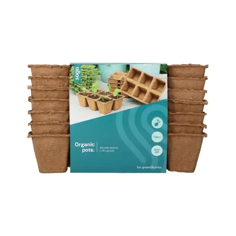 Biologische Potjes 6x6cm 5 strips à 6st. - Scherp geprijsd