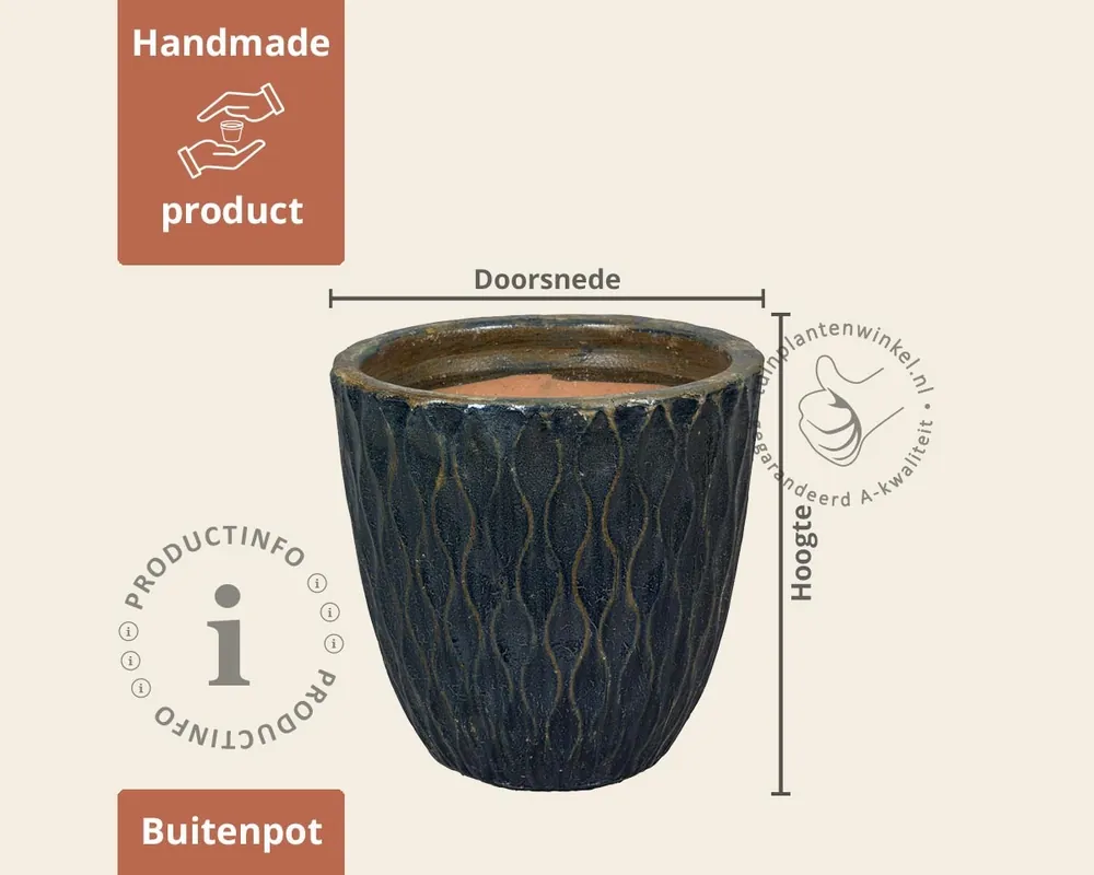 Bloempot Adelaide 1-04 antiek blauw | Speciale aanbieding