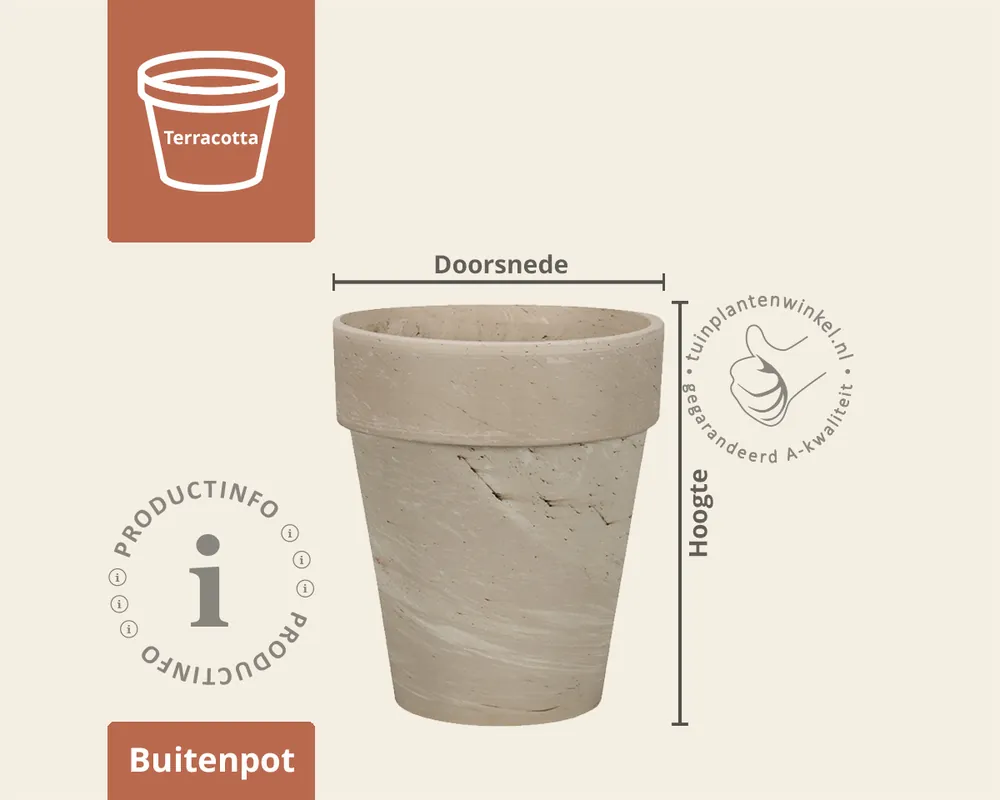 Nieuw binnengekomen - Bloempot BLT XL graniet