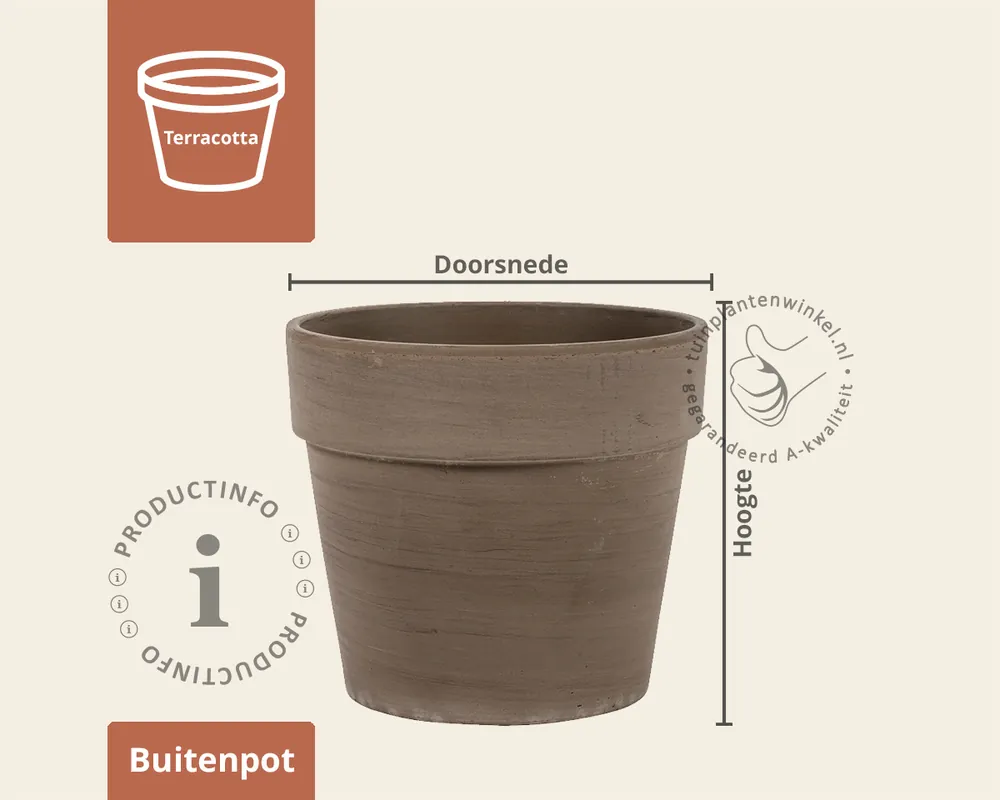Bloempot Calima basalt - Net gelanceerd