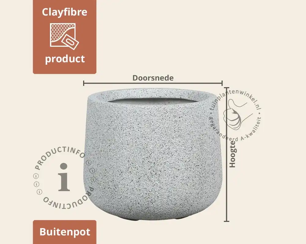 Bloempot Cleveland 54 grijs - Nieuw