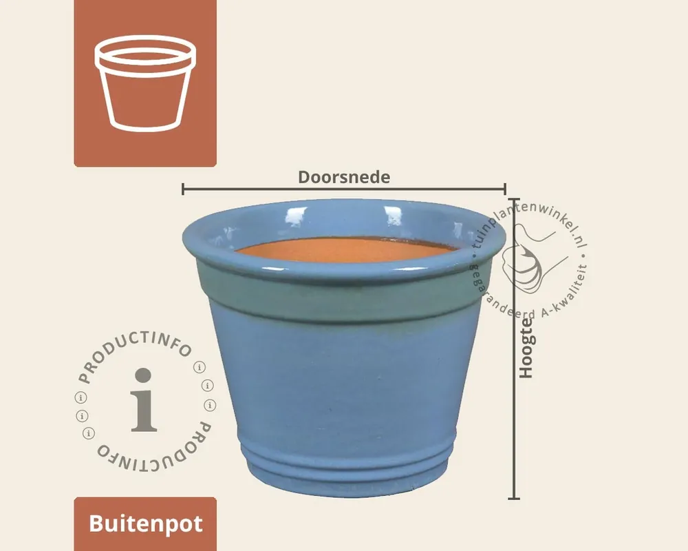 Online bestelbaar - Bloempot Elliot 1-01 soft blauw