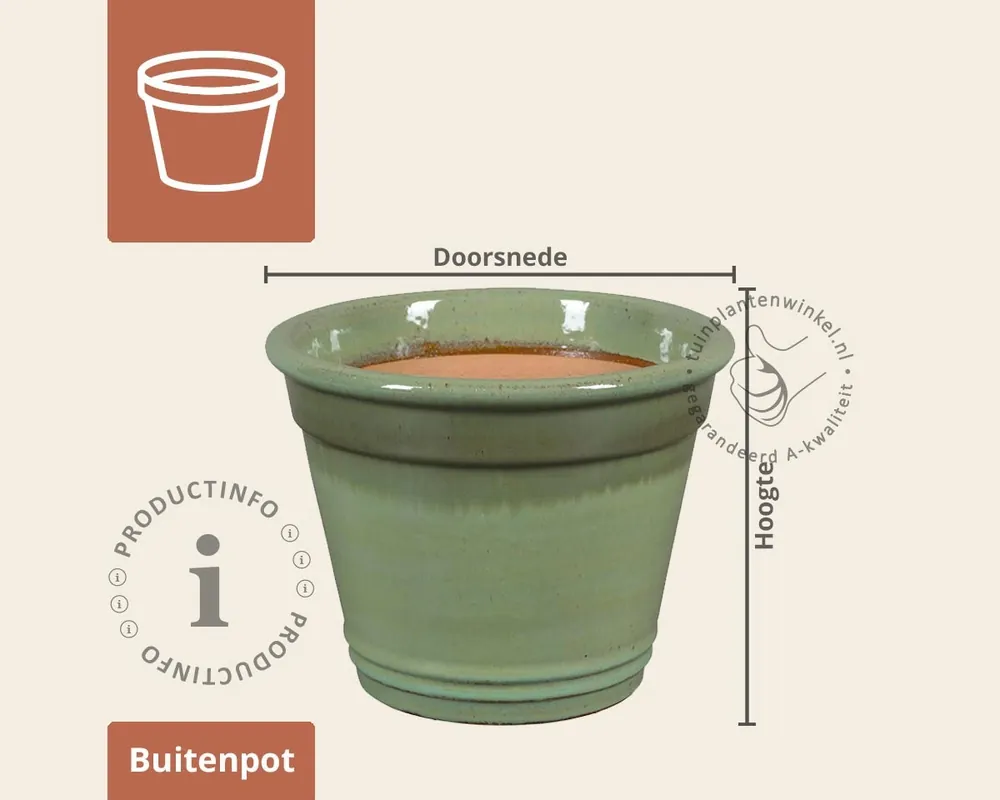 Bloempot Elliot 1-01 soft groen - Mis het niet