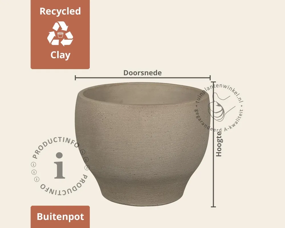 Nog maar een paar beschikbaar | Bloempot Esben 01 grijs