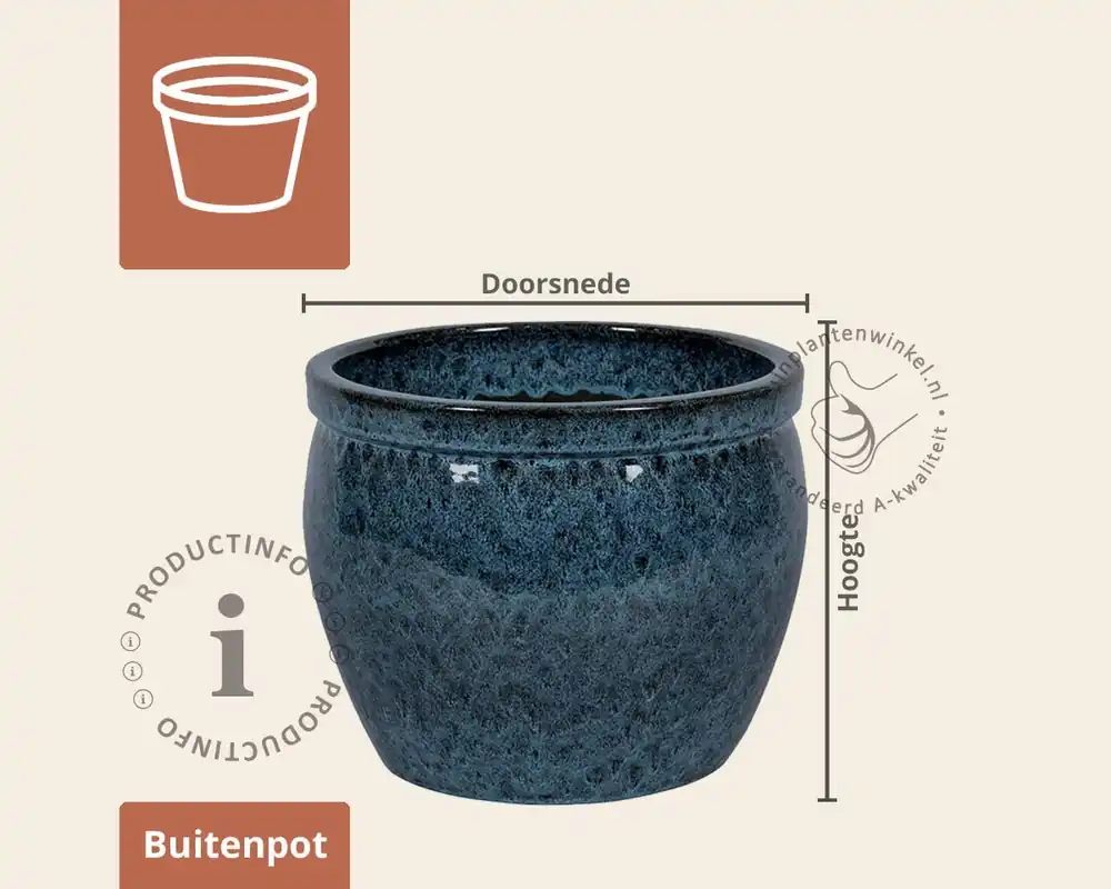 Direct beschikbaar - Bloempot Fairfield 01 misty blauw
