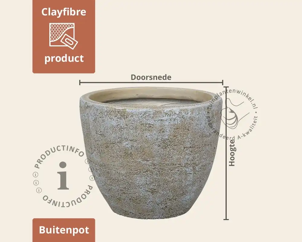 Nieuw product - Bloempot Logan 04 lichtbruin