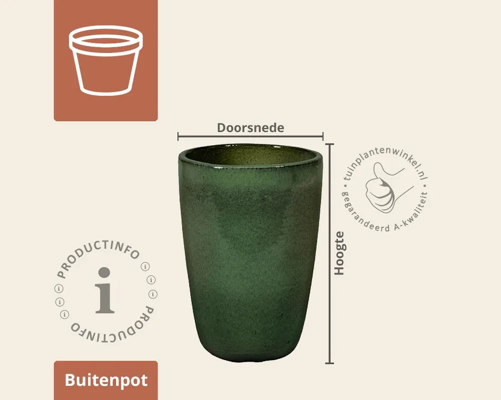 Bloempot Shanghai 2 drip groen - Verlaagde prijs