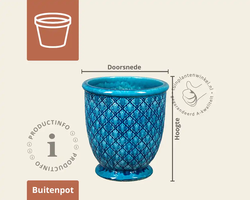 Snelle verzending - Bloempot Singapore 1-02 turquoise