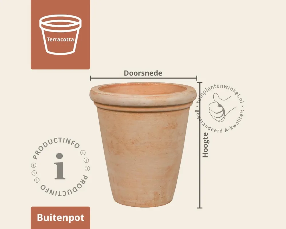Bloempot Stockholm 16 terracotta | Bespaar nu