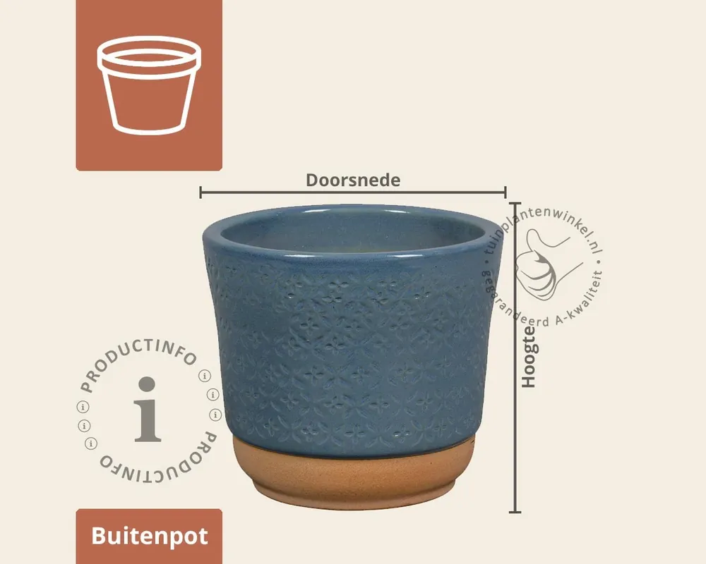 Bloempot Vence 01 blauw | Nieuw in de shop