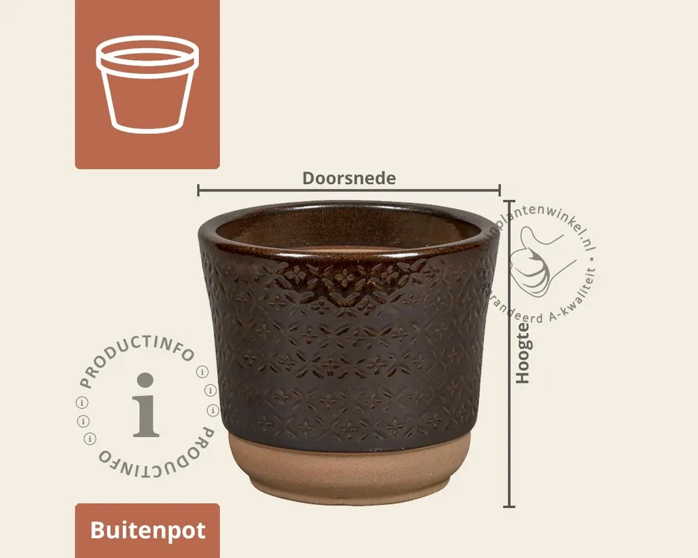 Speciale deal | Bloempot Vence 01 bruin
