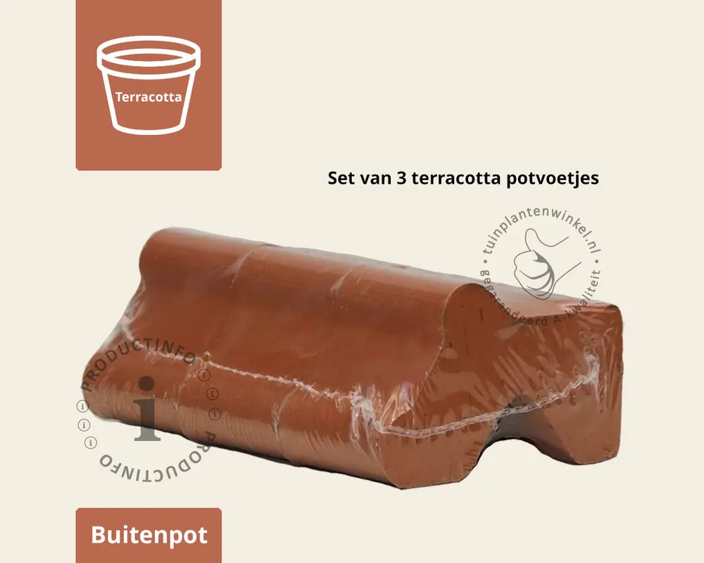 Potvoetjes terracotta Blister - Op = op