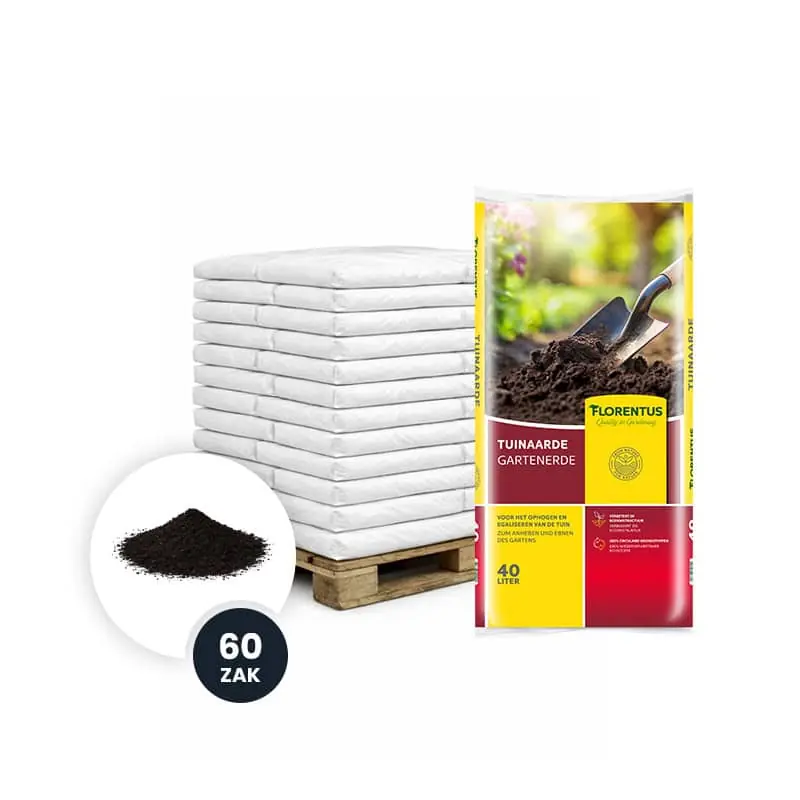 Speciale deal | Florentus Tuinaarde 40L – VOLLE PALLET (60 zakken)