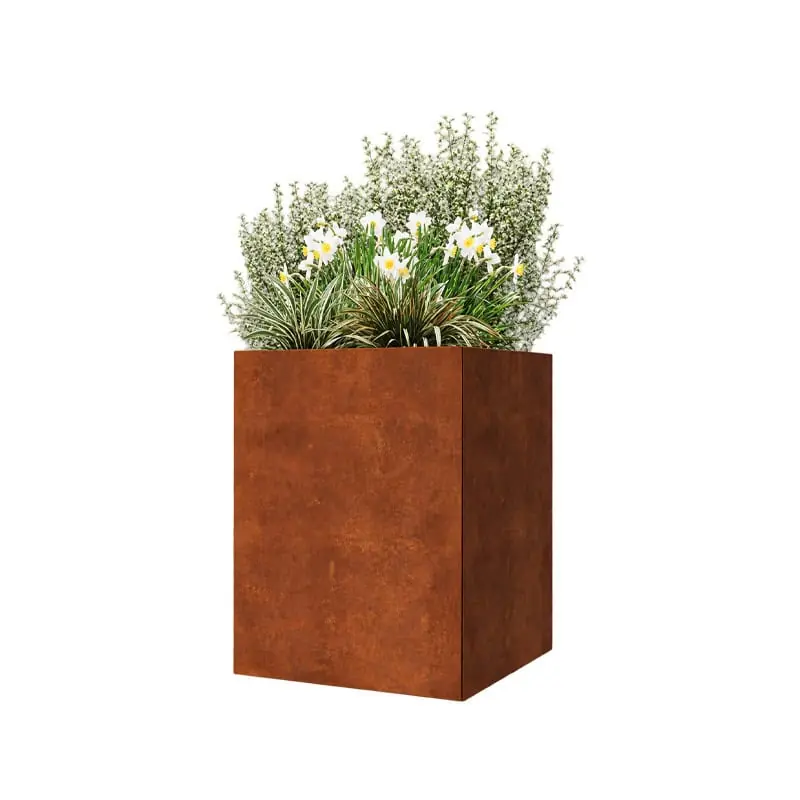 Opruiming - Cortenstaal plantenbak vierkant 60x60cm (lxb)