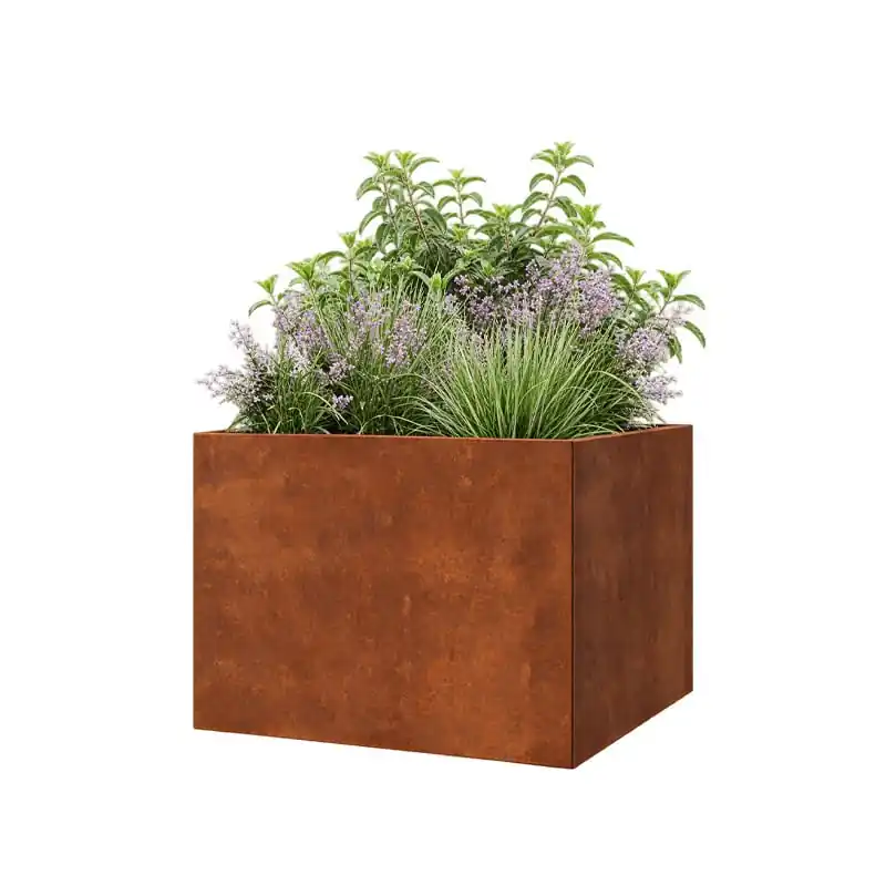 Nieuw gelanceerd - Cortenstaal plantenbak vierkant 80x80cm (lxb)