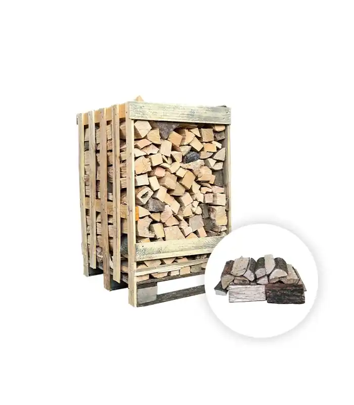 Mini pallet ovengedroogd eiken haardhout (0,5 kuub gestapeld) - Bestseller