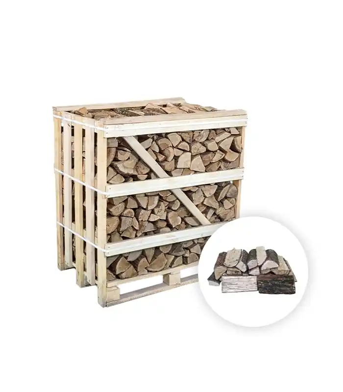 Halve pallet ovengedroogd eiken haardhout (0,9 kuub gestapeld) - Populair bij klanten