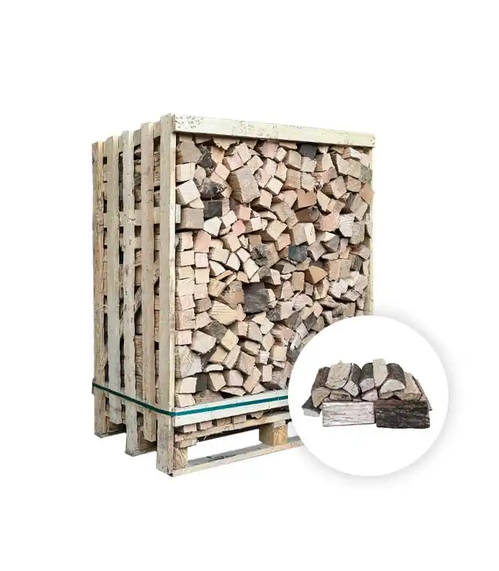Medium pallet ovengedroogd eiken haardhout (1,35 kuub gestapeld) - Zeer goed beoordeeld