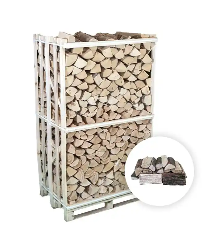 Deal | Hele pallet ovengedroogd eiken haardhout (1,8 kuub gestapeld)