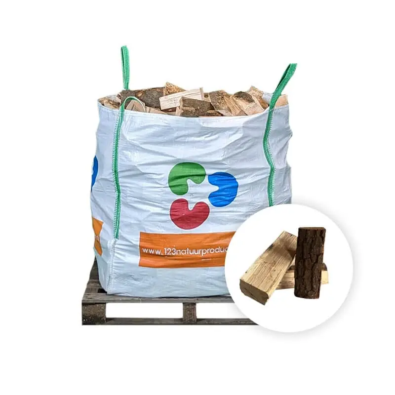 Alleen vandaag - Bigbag ovengedroogd eiken haardhout – Bigbag 1 kuub
