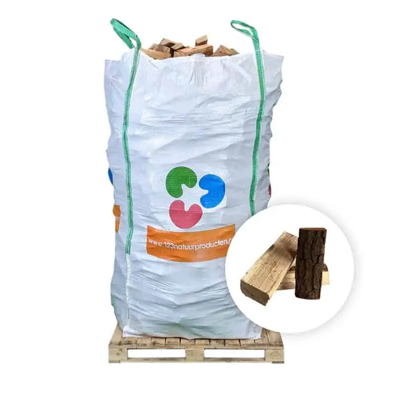 Bigbag ovengedroogd eiken haardhout – Bigbag 2 kuub - Koopje