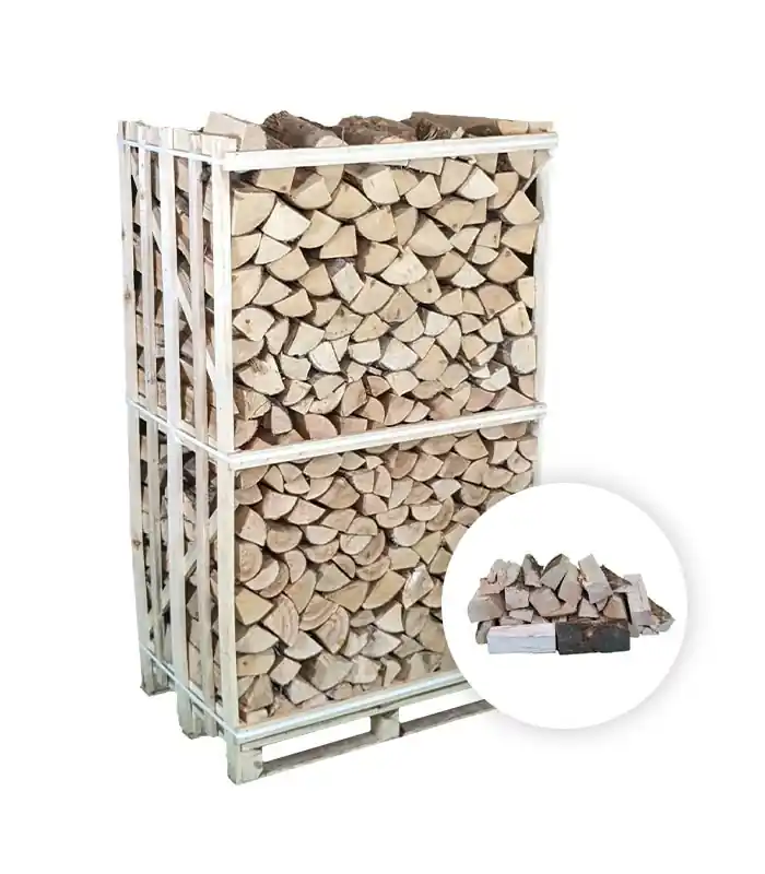 Mis het niet - Hele pallet ovengedroogd haardhout BEUKEN (1,8 kuub gestapeld)