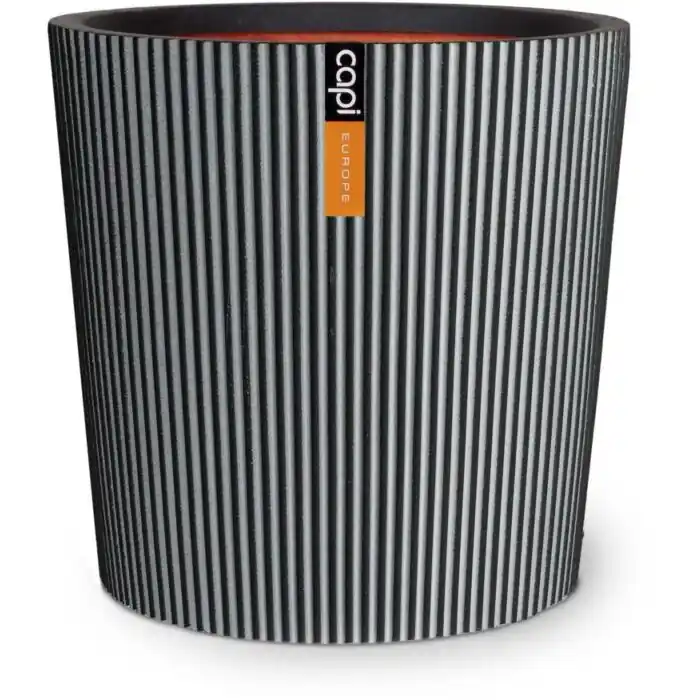 Bloempot Vase conisch groove antraciet - Capi | Favoriet van klanten