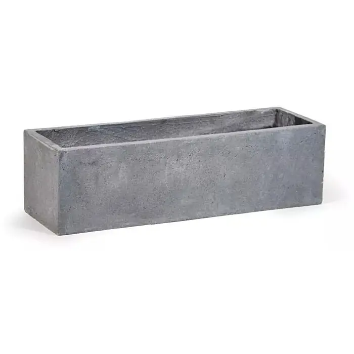 Bloempot Clayfibre Balconybox Str AuthGrey - Mega Collections - Voorraad bijna op