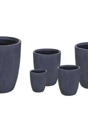 Actieprijs | Bloempot Nora Egg Pot High Graphite - Mega Collections