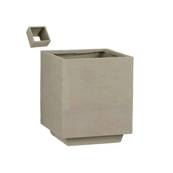 Plantenbak Donny bottomless grijs 30 cm - Mica | Alleen vandaag