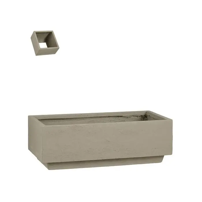Plantenbak Donny bottomless grijs 60 cm - Mica - Deal