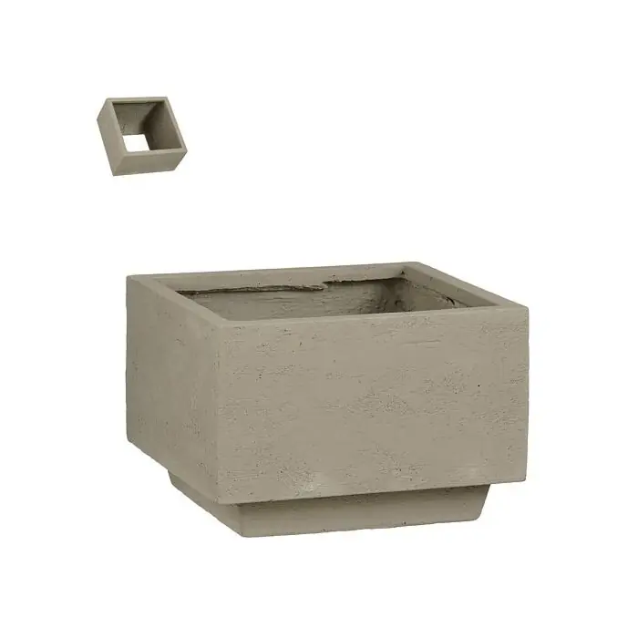 Plantenbak Donny bottomless grijs 30 cm - Mica | Zolang de voorraad strekt