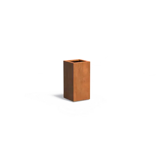 Mis het niet | Cortenstaal PlantenbakkenCARREZ met bodem400 x 400 x 800 mm