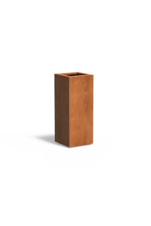 Zolang de voorraad strekt - Cortenstaal PlantenbakkenCARREZ met bodem400 x 400 x 1000 mm