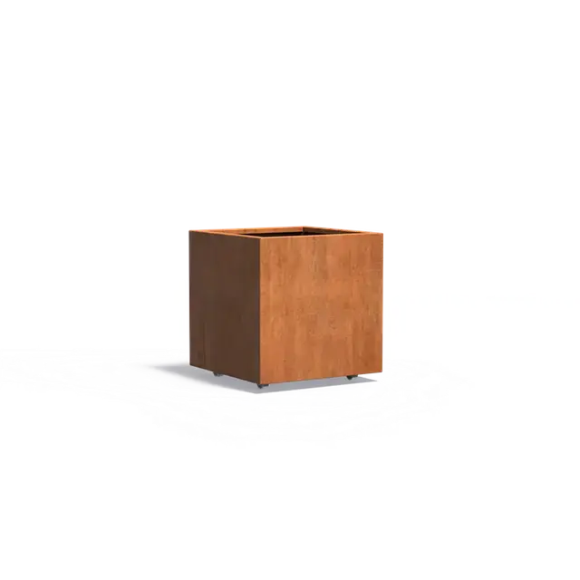 Meest verkocht | Cortenstaal PlantenbakkenCARREZ Met wielen700 x 700 x 700 mm