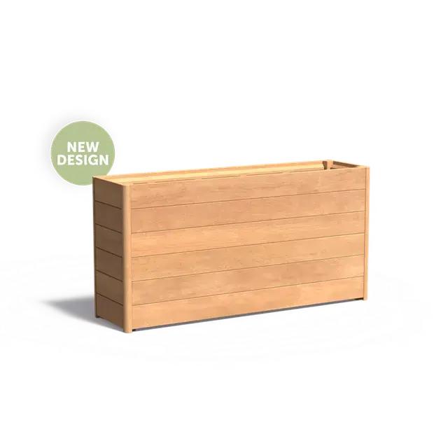 Hardhout PlantenbakkenCARREZ met bodem (new design)1500 x 400 x 750 mm - Voordeelprijs
