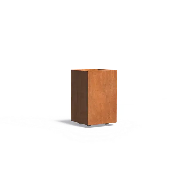 Veilig betalen | Cortenstaal PlantenbakkenCARREZ Met wielen500 x 500 x 800 mm